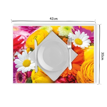 Tischset Platzset Flower Power mit kl. Fehlern